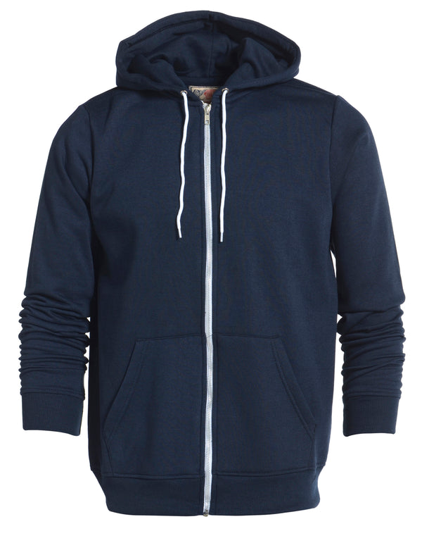 D-Code Sami Zip Up Hoodie in Navy