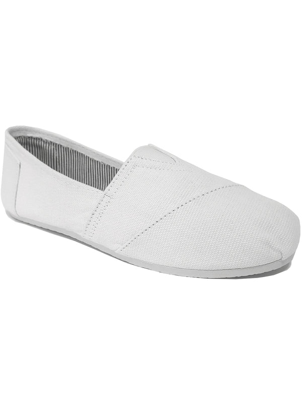 Womens Eira Slip On Canvas Espadrilles in White